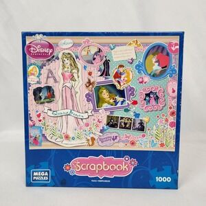New Sealed Disney Scrapbook "Princess Aurora" Sleeping Beauty 1000 Pc Puzzle